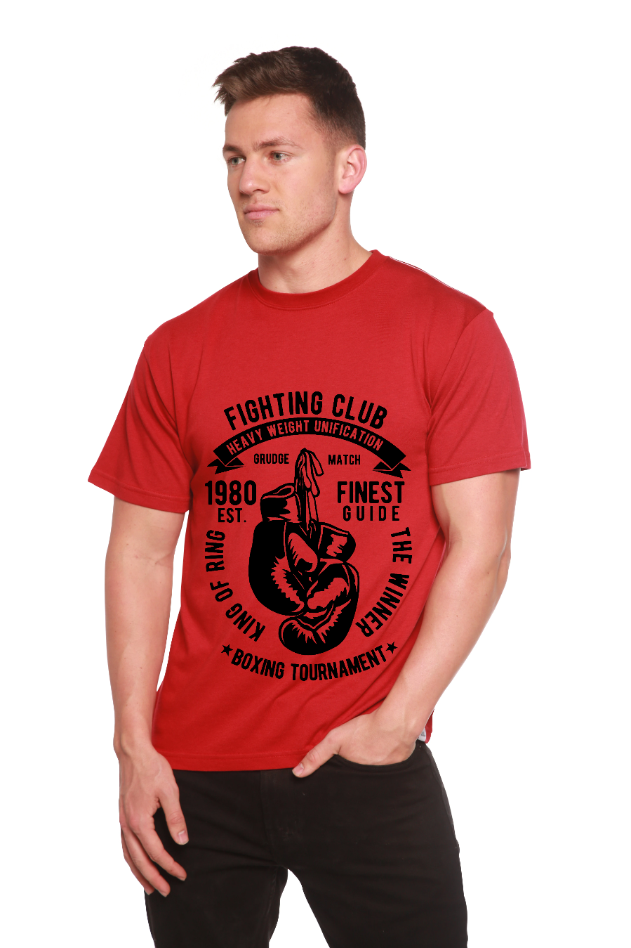 Fighting Club Men's Bamboo Viscose/Organic Cotton Short Sleeve Graphic T-Shirt
