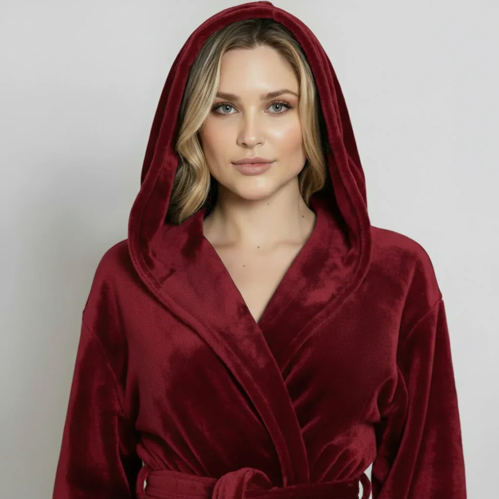 Women’s Plush Hooded Robe - Spa-Worthy Comfort at Home