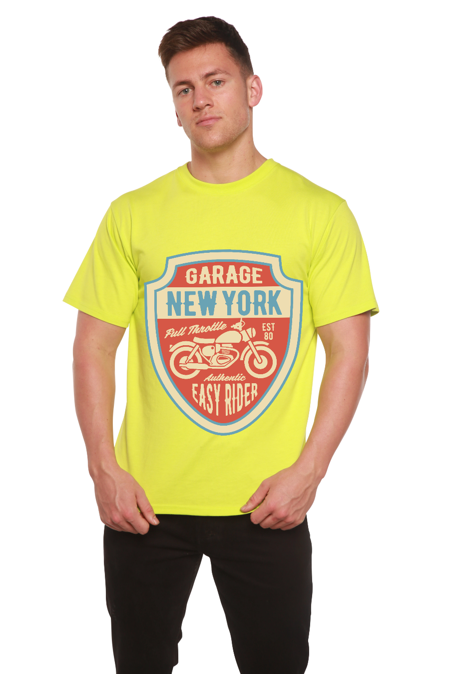 Garage New York Men's Bamboo Viscose/Organic Cotton Short Sleeve Graphic T-Shirt