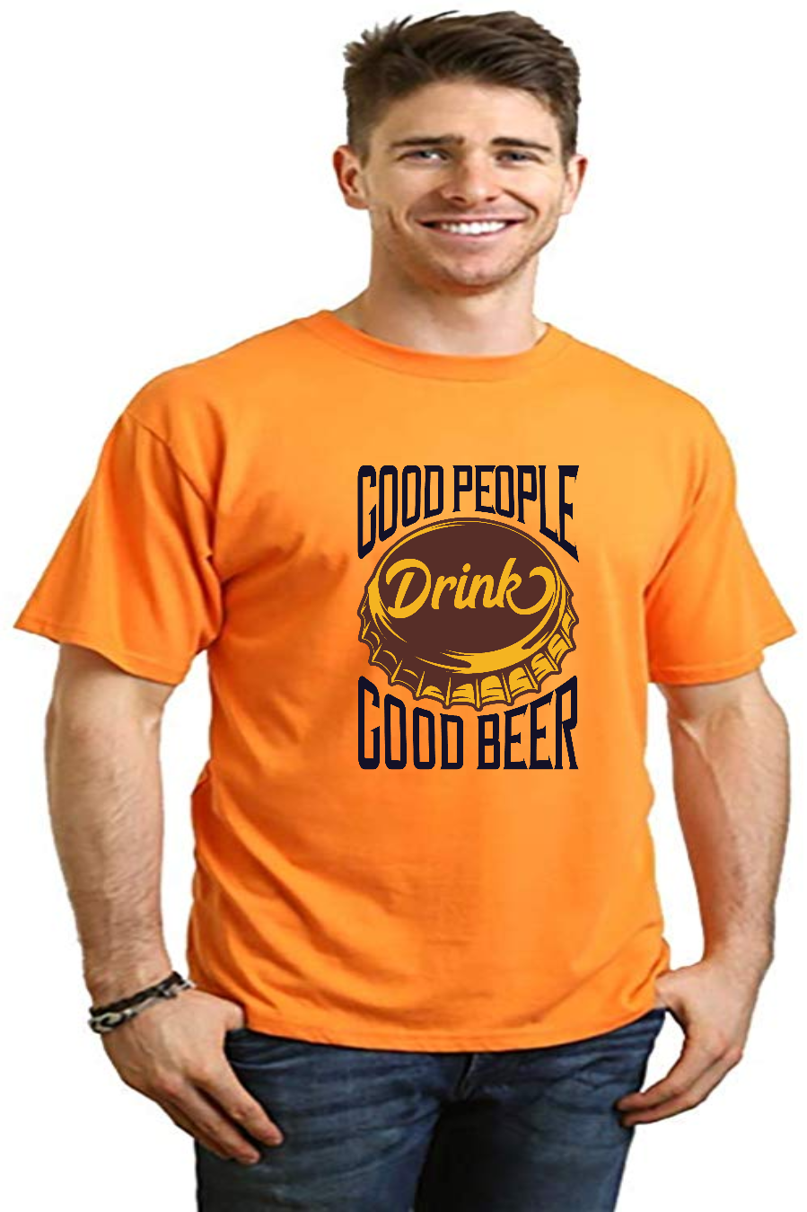 Good People Men's Bamboo Viscose/Organic Cotton Short Sleeve Graphic T-Shirt