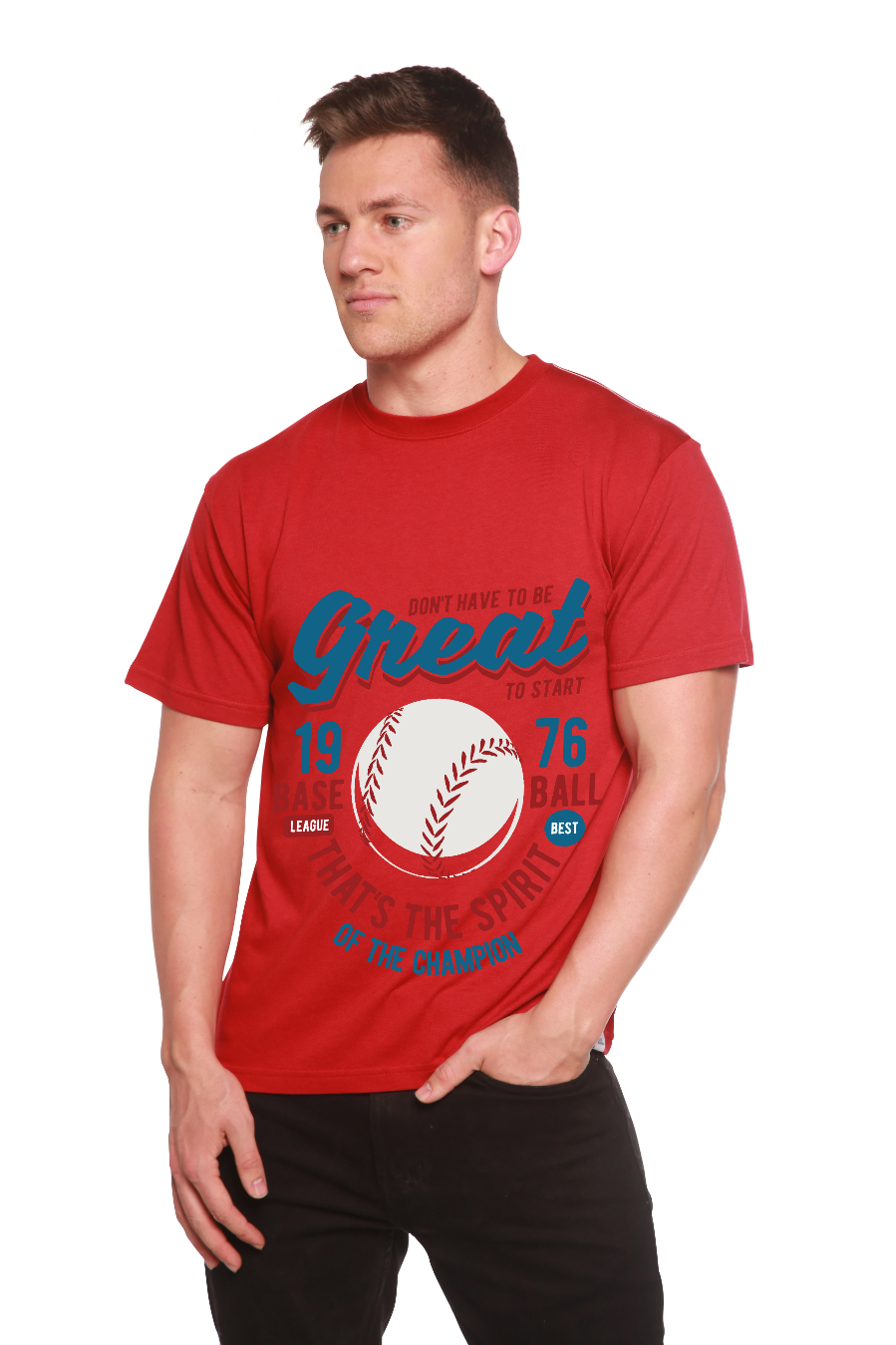 Great Baseball Men's Bamboo Viscose/Organic Cotton Short Sleeve Graphic T-Shirt