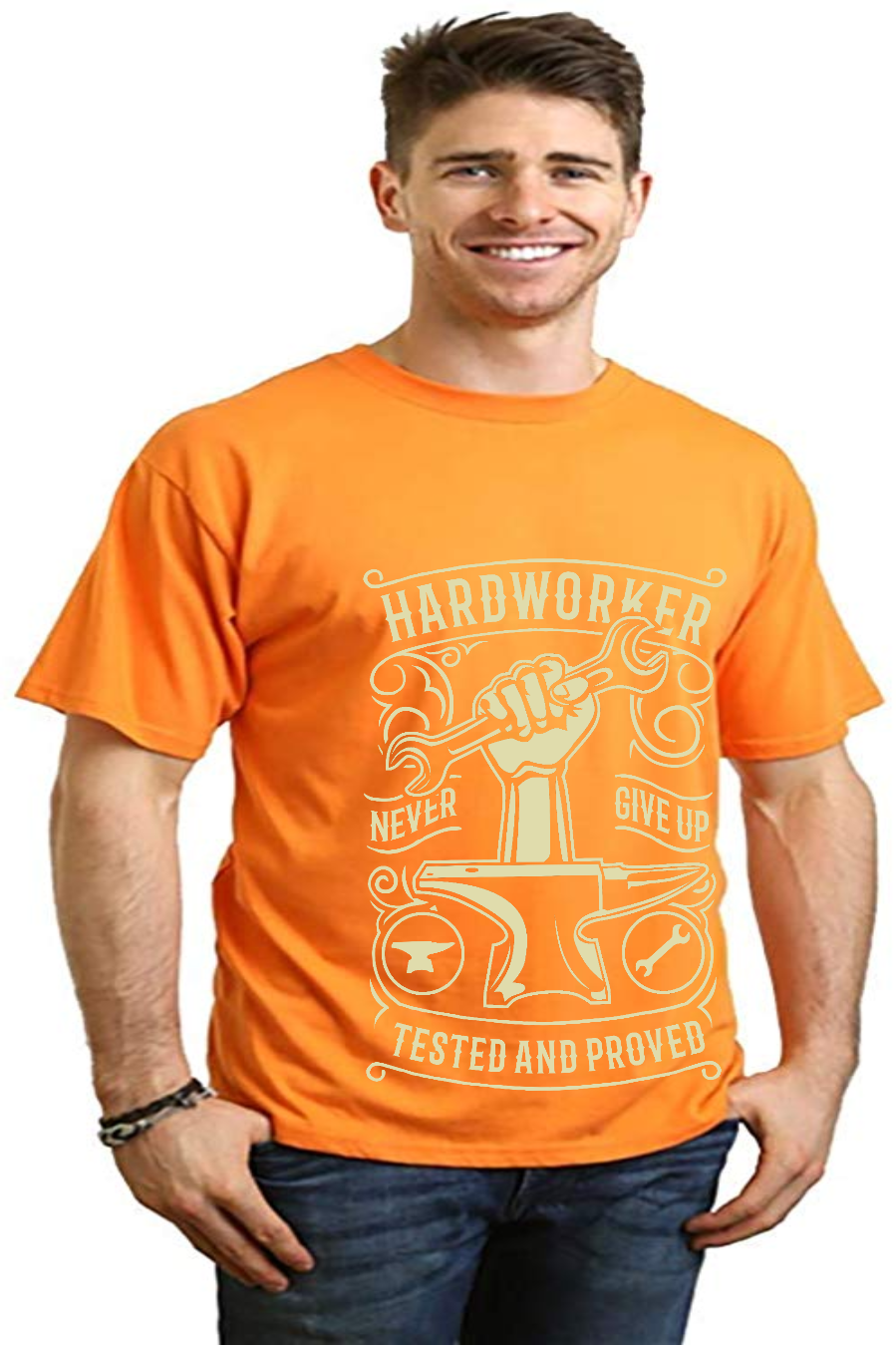 Hard Worker Men's Bamboo Viscose/Organic Cotton Short Sleeve Graphic T-Shirt