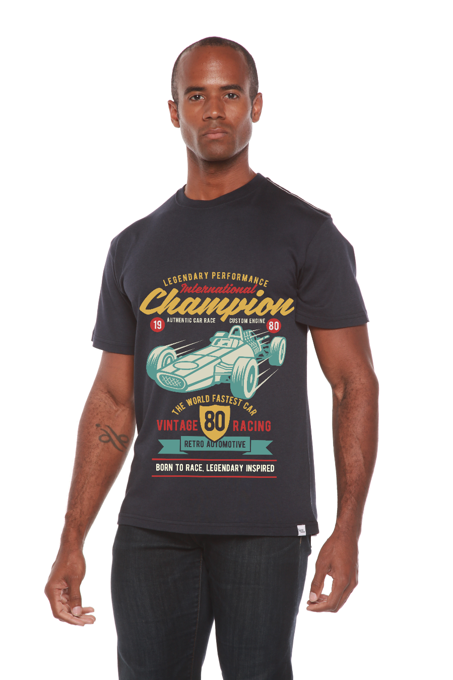 International Champion Men's Bamboo Viscose/Organic Cotton Short Sleeve Graphic T-Shirt