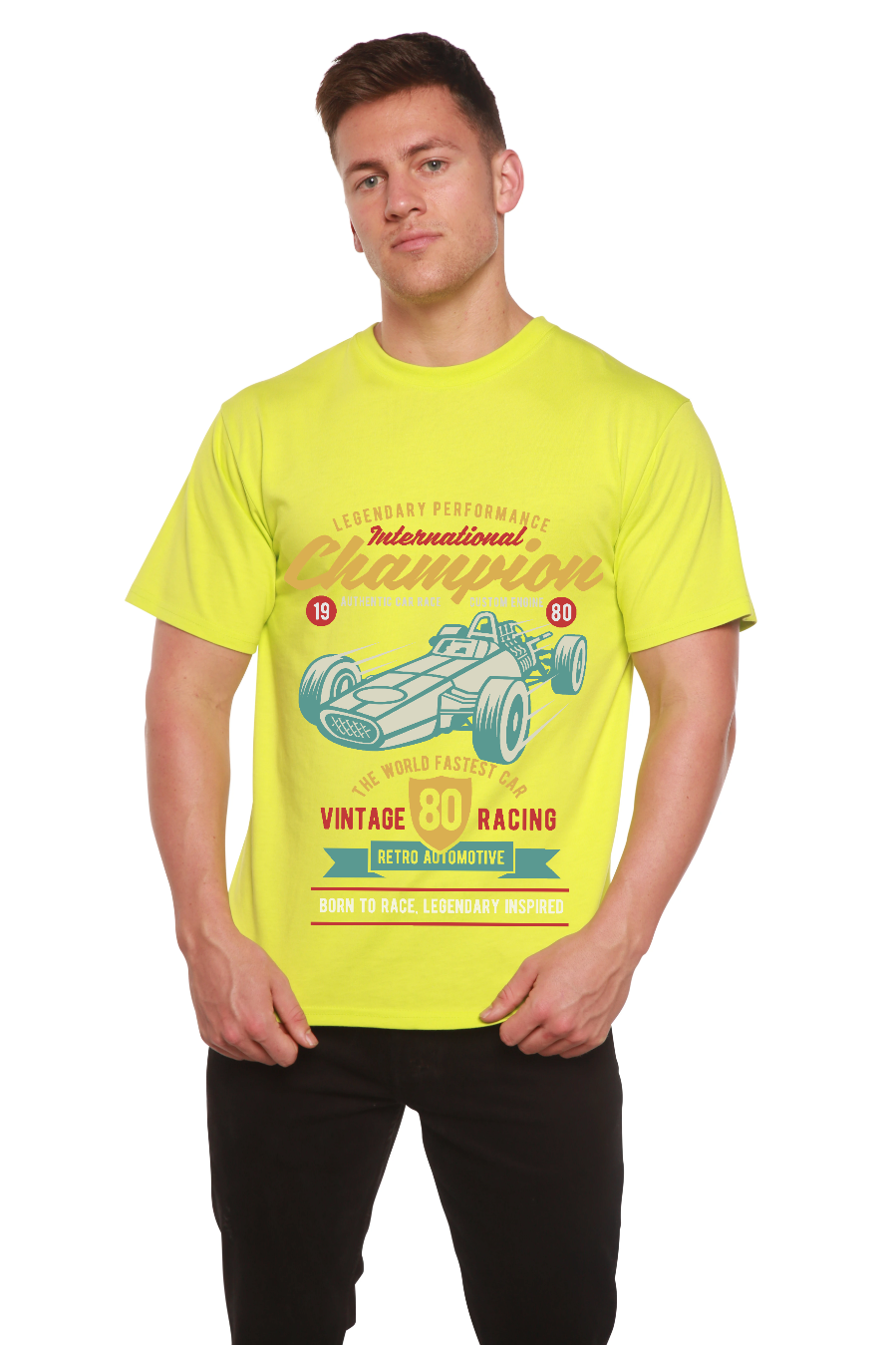 International Champion Men's Bamboo Viscose/Organic Cotton Short Sleeve Graphic T-Shirt