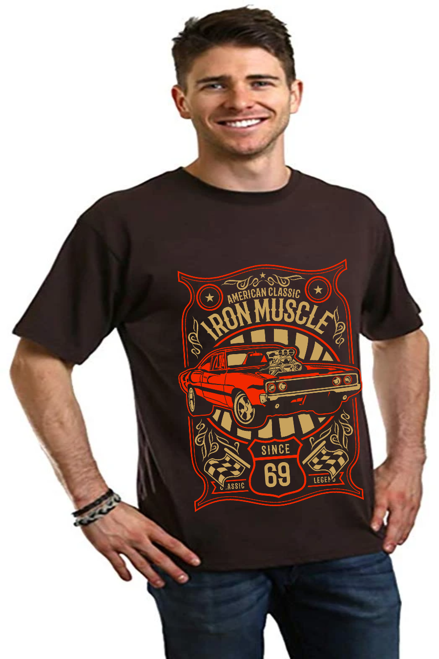 Iron Muscle Men's Bamboo Viscose/Organic Cotton Short Sleeve Graphic T-Shirt