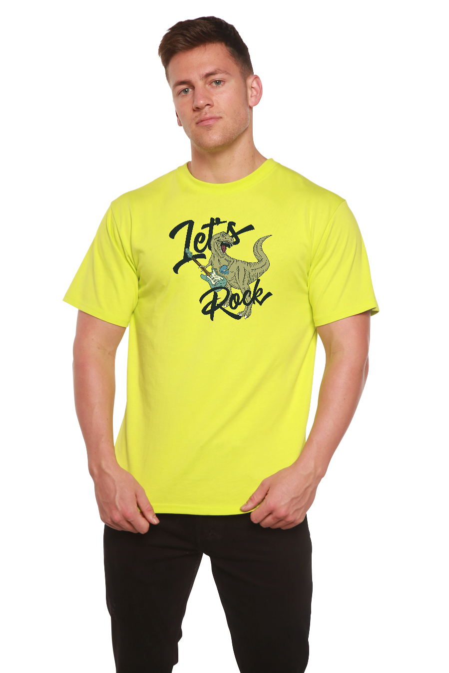 Lets Rock Men's Bamboo Viscose/Organic Cotton Short Sleeve Graphic T-Shirt