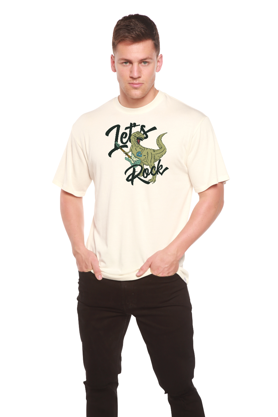 Lets Rock Men's Bamboo Viscose/Organic Cotton Short Sleeve Graphic T-Shirt