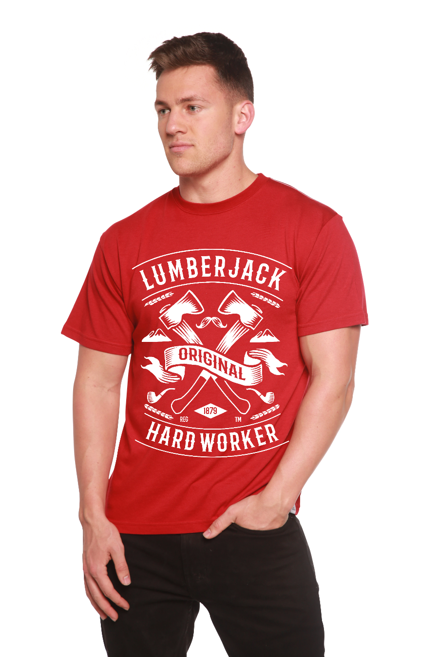 LumberJack Men's Bamboo Viscose/Organic Cotton Short Sleeve Graphic T-Shirt