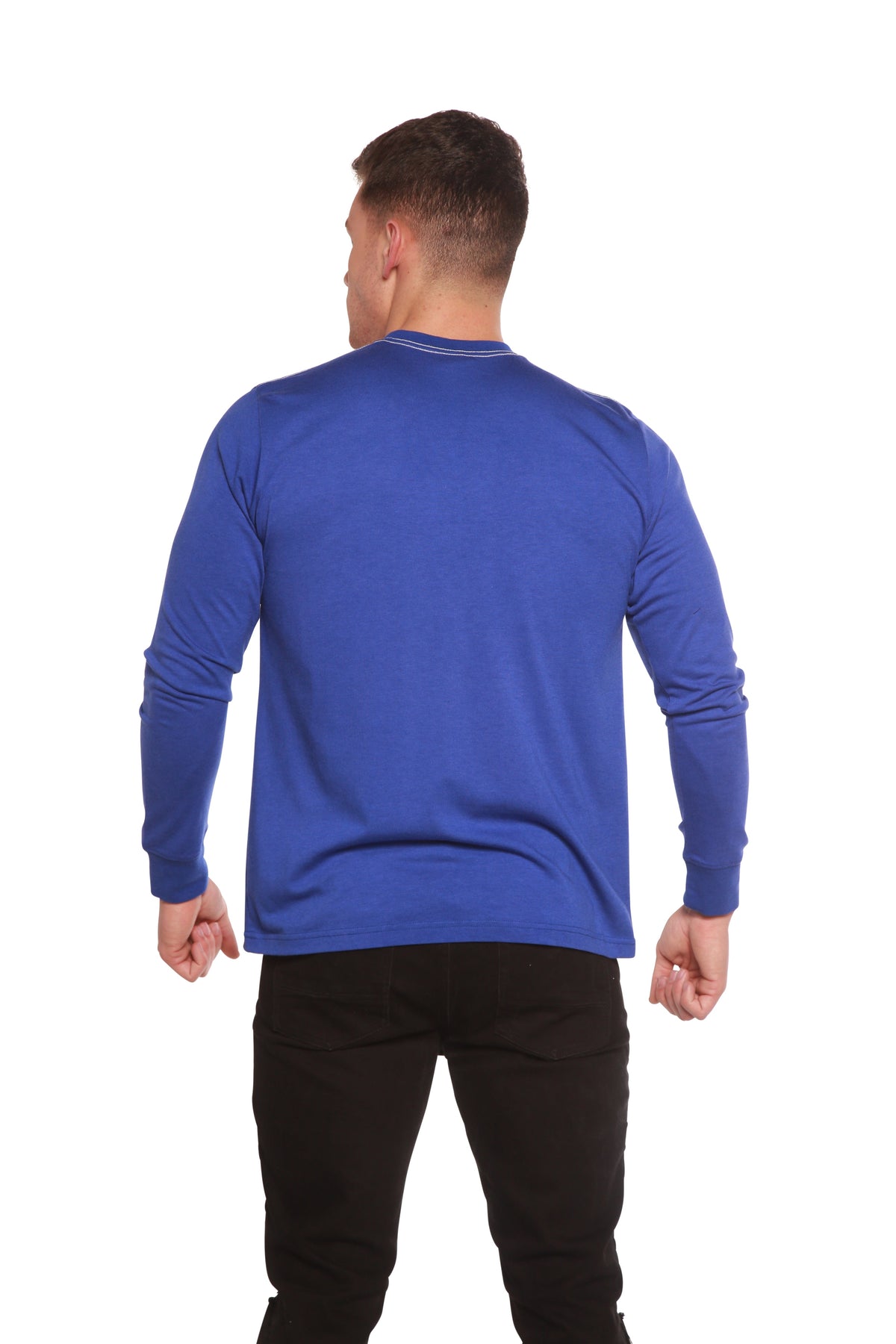 Custom Printed Men's Bamboo Viscose/Organic Cotton Long Sleeve T-Shirt