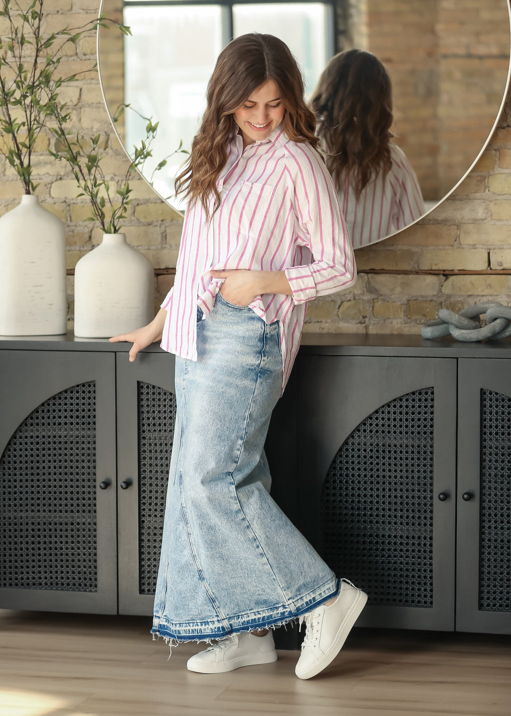 Mina Denim Maxi Skirt
