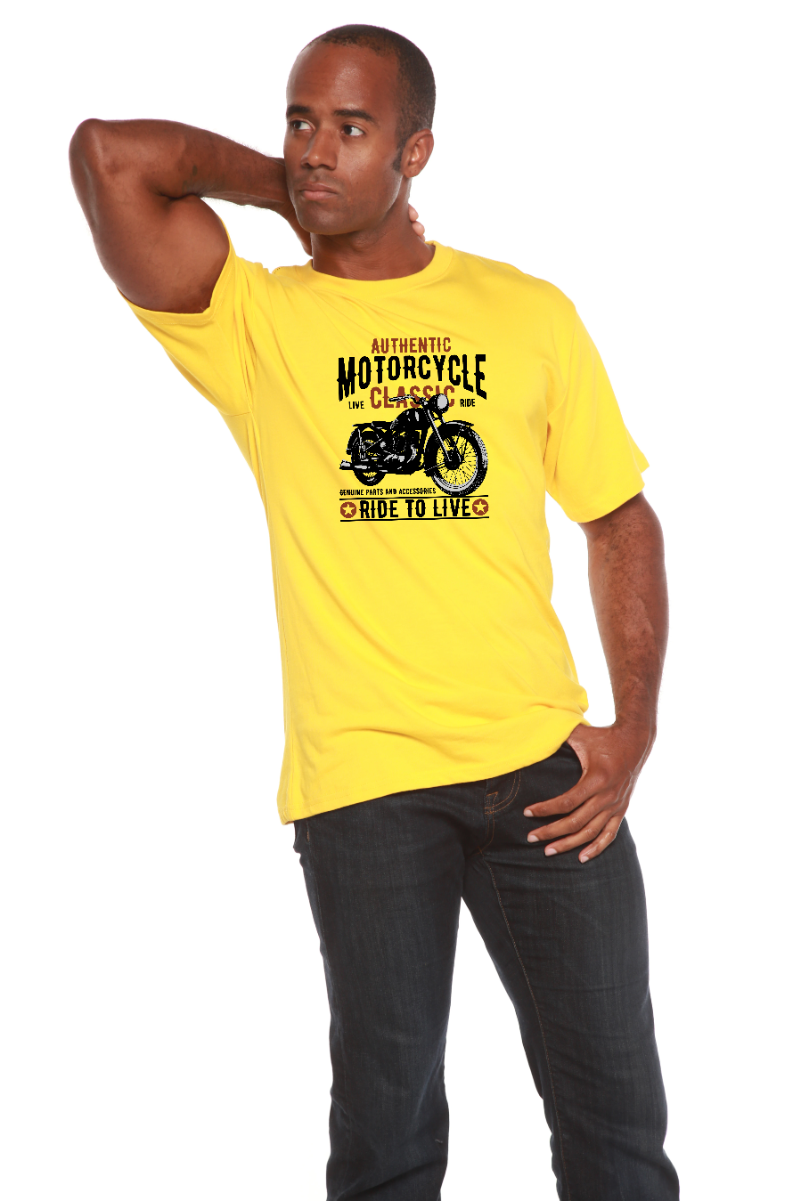 Motorcycle Classic Men's Bamboo Viscose/Organic Cotton Short Sleeve Graphic T-Shirt