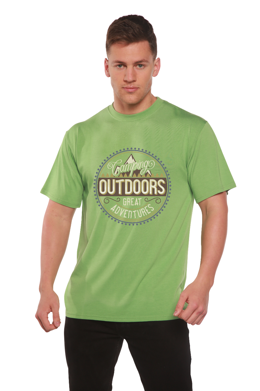 Outdoors Men's Bamboo Viscose/Organic Cotton Short Sleeve Graphic T-Shirt