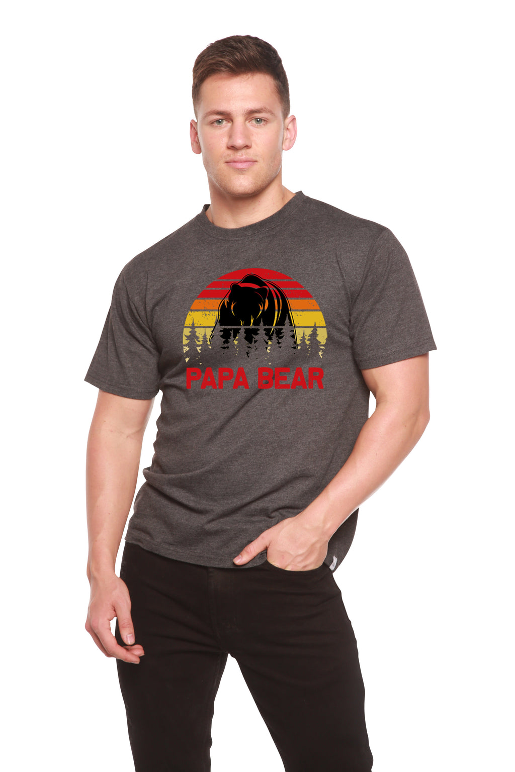 Papa Bear Men's Bamboo Viscose/Organic Cotton Short Sleeve Graphic T-Shirt