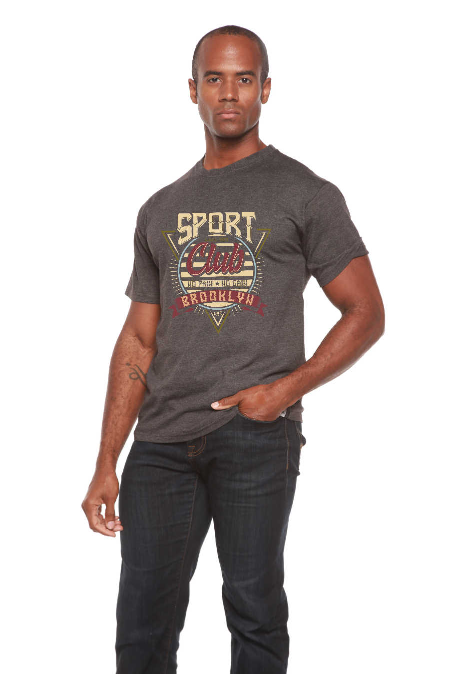 Sport Club Men's Bamboo Viscose/Organic Cotton Short Sleeve Graphic T-Shirt
