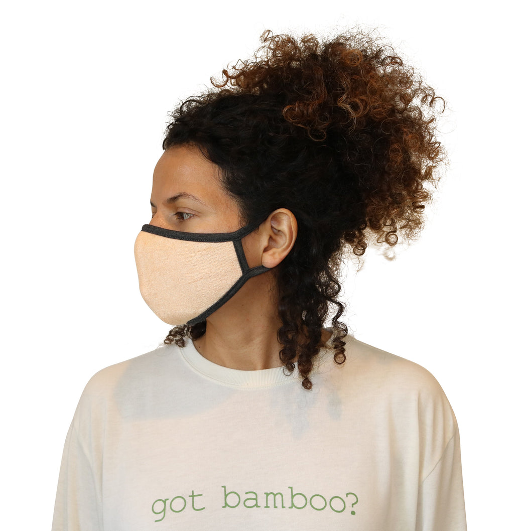 Spun Bamboo Breathable Face Mask - Natural, Silky Soft, Ultra Comfortable