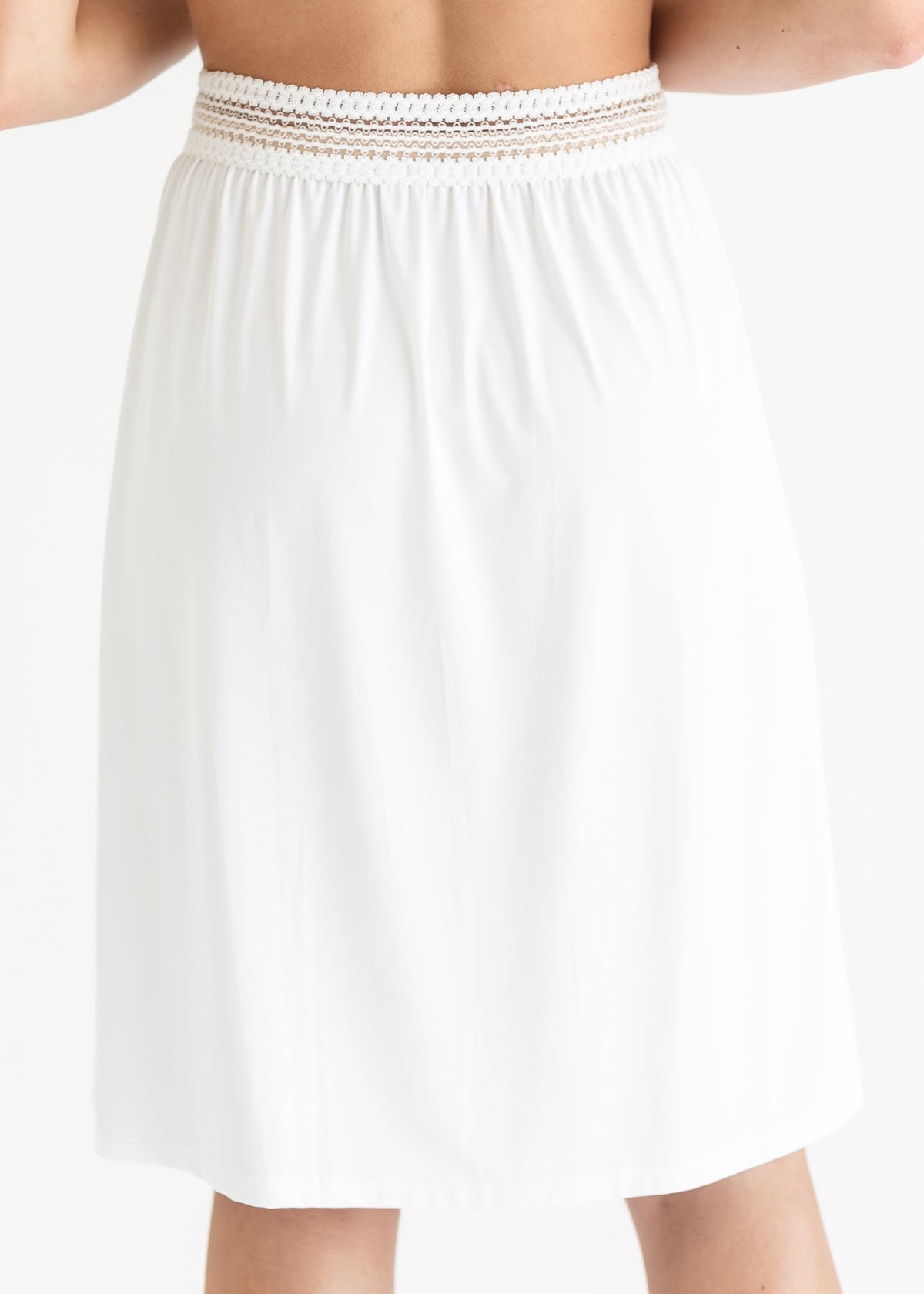 Women's White Half Slip