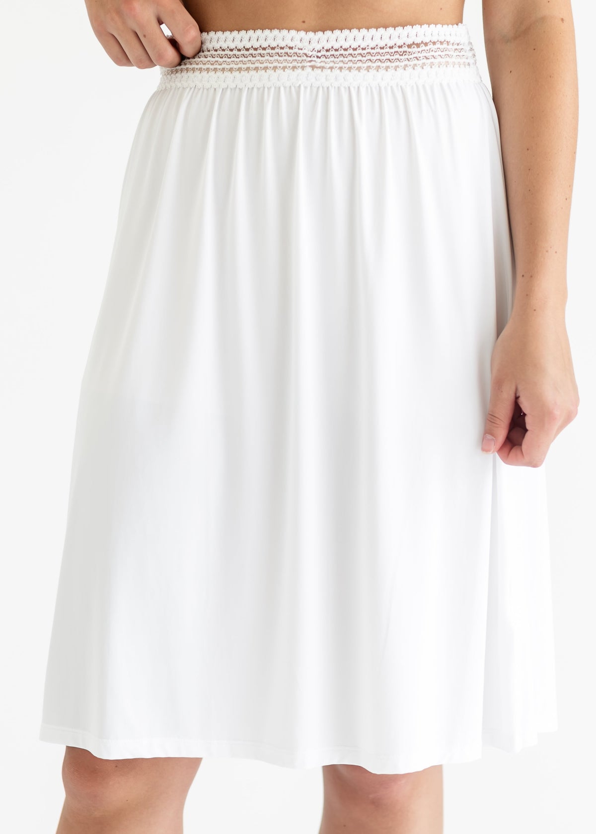 Women's White Half Slip