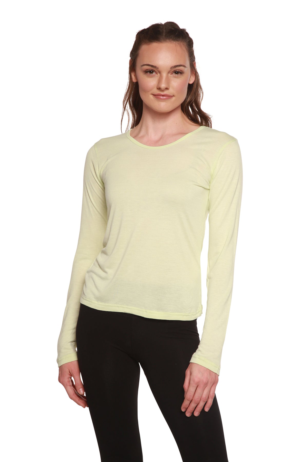 Clearance Women's Scoop Neck 100% Bamboo Viscose Long Sleeve Shirt