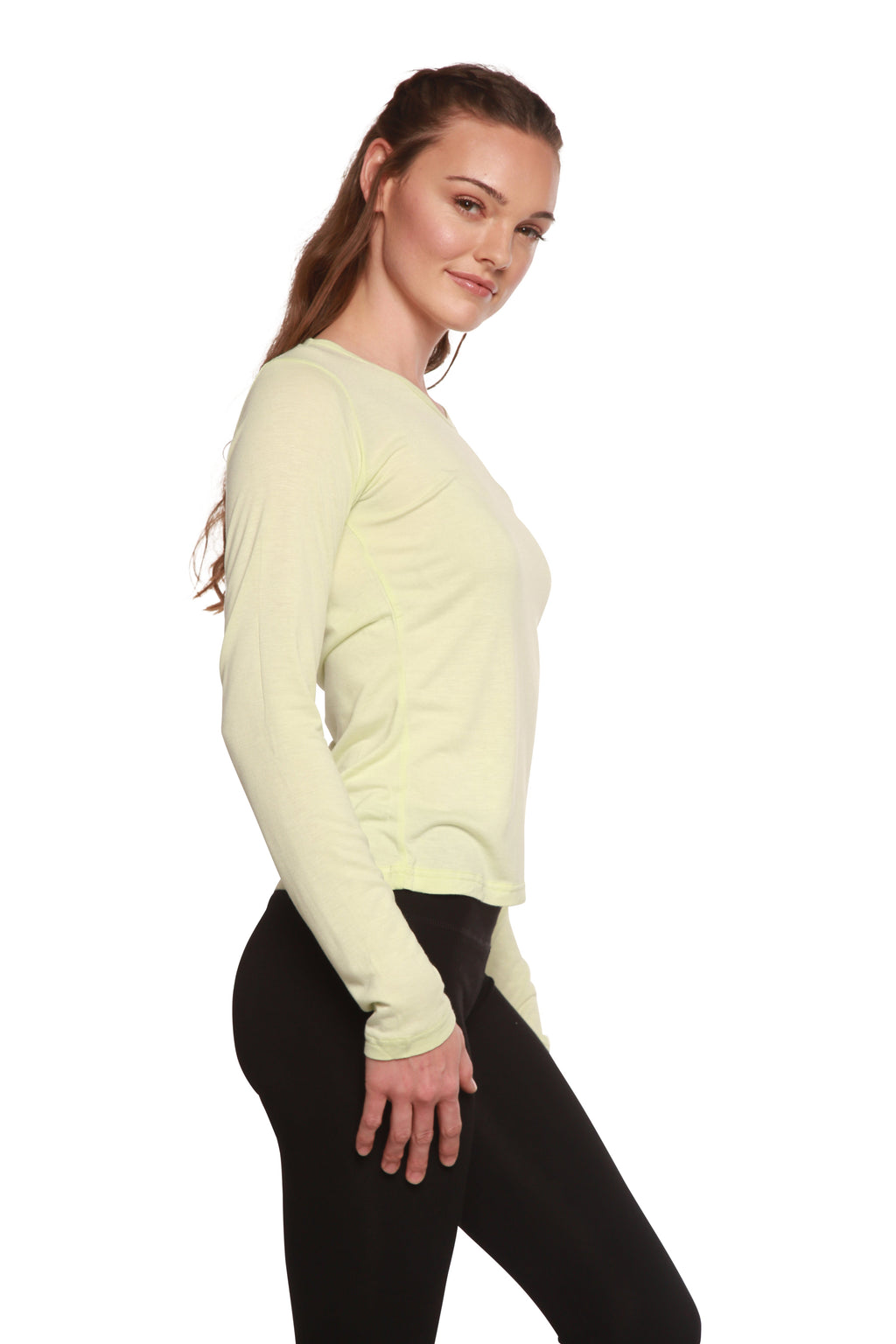 Clearance Women's Scoop Neck 100% Bamboo Viscose Long Sleeve Shirt